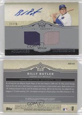 2011 Topps Marquee Acclaimed Impressions Dual /70 Billy Butler #AID-43 Auto