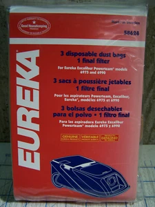 Bolsas de aspiradora de papel genuinas Eureka estilo Mega 58624, 3 bolsas desechables y 1 filtro - Imagen 1 de 5