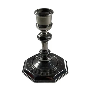 Kerzenständer Kerzenständer Vintage silberfarben Metall - Bild 1 von 3