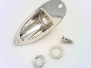 True Custom Shop® Nickel Jack Plate for Fender Strat Guitars for USA & Import - Picture 1 of 4