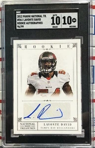 Panini National Treasures Lavonte David 2012, #261, automático, novato, gema como nueva 10 - Imagen 1 de 3