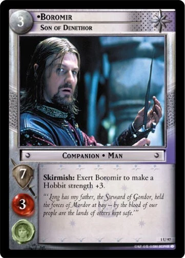 LOTR TCG FOTR Fellowship Of The Ring Boromir Son of Denethor FOIL 1U97 M/GEMMINT - Image 1 of 1