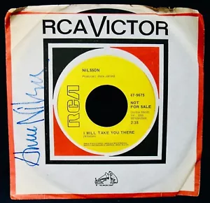Manicotto promozionale firmato NILSSON I WILL TAKE YOU THERE + 45 ~ RCA #47-9675 ~ Harry Nilsson - Foto 1 di 2