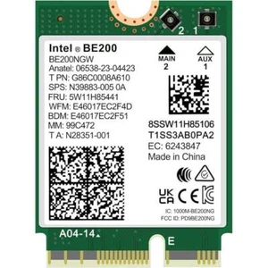 Intel Wi-Fi 7 BE200 bez vPro, 2,4 GHz / 5 GHz / 6 GHz WLAN, Bluetooth 5.4, M.2 / E-Key - Zdjęcie 1 z 1