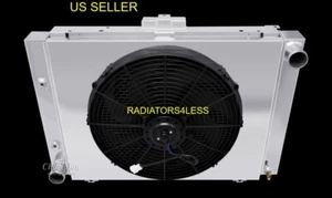 CHAMPION 3 ROW ALUMINUM RADIATOR W/ SHROUD & 16" FAN 1964 FORD GALAXIE 500 XL  - Picture 1 of 3