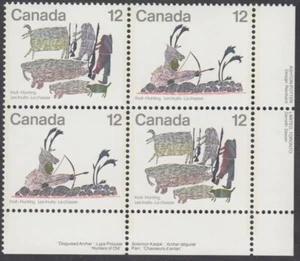 Canada - #751a Inuit - Hunting Plate Block - MNH - Picture 1 of 1