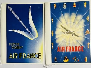 Air France Airlines Concorde Menu - 1982 - París - Nueva York - Washington - Juego de 2 - Imagen 1 de 5