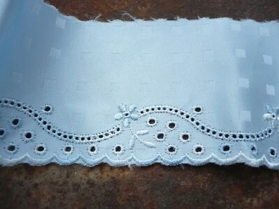 dentelle vintage en coton et  polyester bleu - Photo 1/4