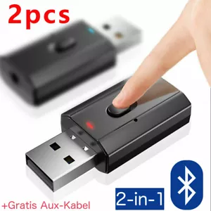 Bluetooth 2in1 5.0 Sender Empfänger Wireless USB Aux Audio Transmitter Adapter - Bild 1 von 8