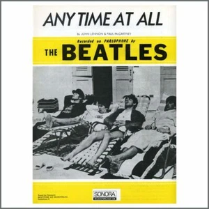 The Beatles 1964 Anytime At All Sonora Sheet Music (Scandinavia) - Imagen 1 de 1