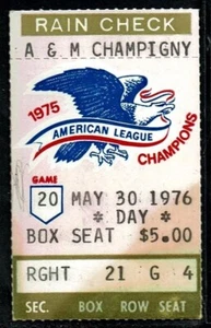 1976 BASEBALL TICKET BOSTON RED SOX ORIOLES REGGIE JACKSON CARL YASTRZEMSKI HIT - Picture 1 of 1