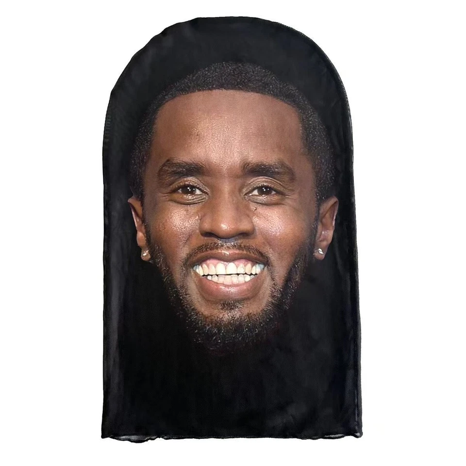 2pcs3PCS 3D Printed Mask Cosplay Headwear Hiphop  Elastic Mesh Full Face Mask - Image 1 of 4