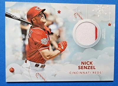 2020 Topps Holiday Relic Card WHR-NS Nick Senzel-Cincinatti Reds - Image 1 of 2