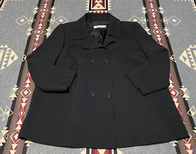 Chaquetón de lana negro Marina Rinaldi 31 para mujer Italia esmoquin BR Foto 1 de 4