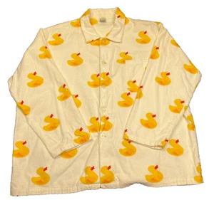 Camiseta de pijama Peter Alexander Yellow Duckies abotonada para mujer pequeña para dormir - Imagen 1 de 9