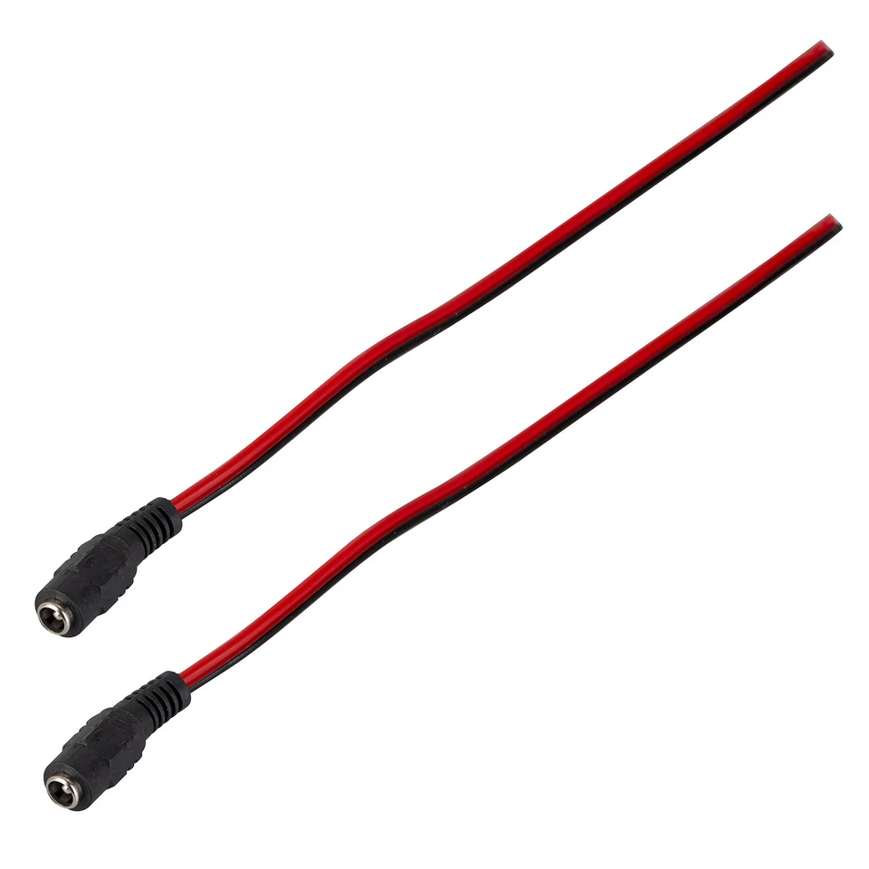 DC Female Power Cable 5.5x2.1mm Adapter 5V 9V 12V CCTV DVR LED Pigtail Connector - Image 1 of 4