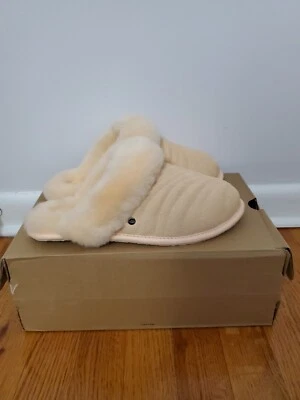 Chinelos femininos ugg Scuffette ondulados cor pêssego fuzz tamanho EUA 8 - Imagem 1 de 4