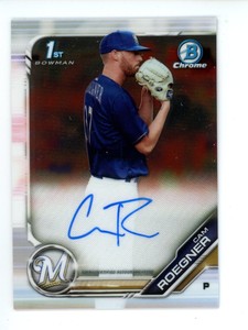 2019 Bowman Chrome Prospects Autographs Cam Roegner 1st Bowman #CPA-CR Brewers