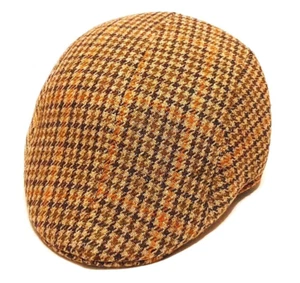Men's Flat Cap Gatsby Style Tweed Hat - Herringbone Ivy - Picture 1 of 4
