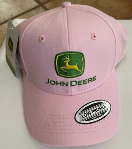 NEW With Tags John Deere Hat Cap Pink Adjustable Band Women Metal Clasp 100% Cot - Picture 1 of 5