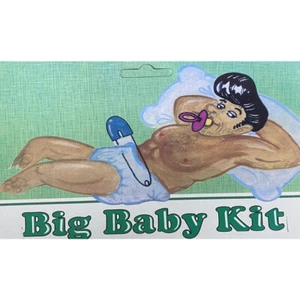 Big Baby Kit Giant Diaper Dummy Jumbo Safety Pin Adult Baby Party Costume - Picture 1 of 2
