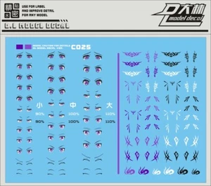 D.L high quality Common Eyes Tattoo Decal For ACGN MS Mobile Suit Girl model P* - Picture 1 of 1