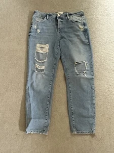 Size 10 River Island Ankle Jeans Ripped Excellent Condition - Picture 1 of 6
