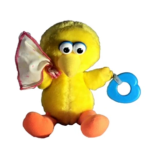 Vintage Playskool Baby Big Bird Plush - Rattle Sesame Street 80s 9” Teether - Picture 1 of 2