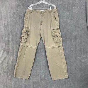 Pantalones Convertibles De Colección No Boundaries Hombres 36x32 Verde ALGODÓN Carga Utilidad Cremallera - Imagen 1 de 14