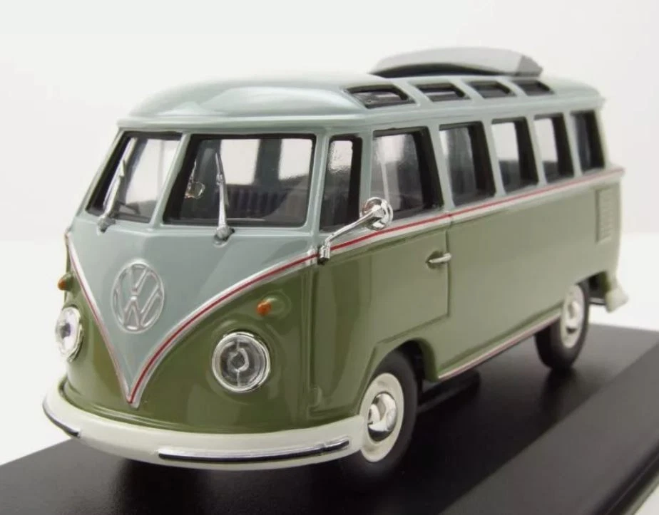 Minichamps 1 43 VOLKSWAGEN SAMBA BUS GREY & GREEN 1961 - 940052300