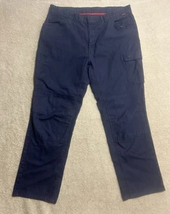 Bulwark FR Pants Mens 40x32 Blue Ripstop IQ Series Flame Resistant Cargo Pants - Picture 1 of 10