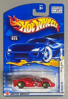 2002 Hot Wheels First Editions NO. 025 RED FERRARI P4 Gold 5SP Wheels 13/42 - Image 1 of 4