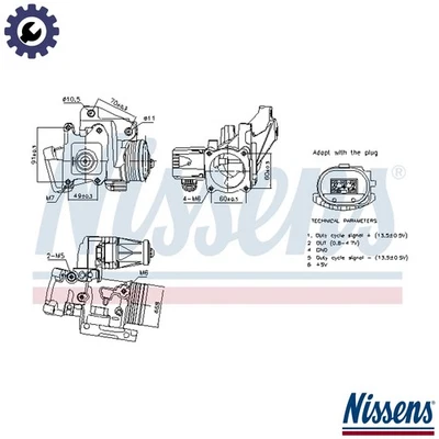 EGR VALVE 98387 FOR VOLVO V50 V60/I/Cross/Country/Van C30 V40/Hatchback S80/II - Image 1 of 4