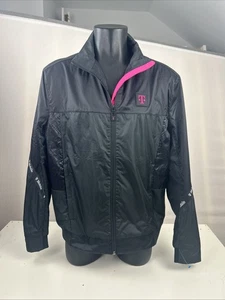 T-Mobile Giacca Impiegato Uomo Media Full Zip Nero Rosa Logo Imballabile - Foto 1 di 7