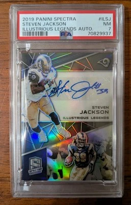 2019 Panini Spectra Steven Jackson Auto PSA 7 - Image 1 of 2