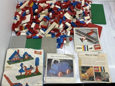 Vintage LEGO System 1969? German Danish Bricks Manuals Instructions Parts Lot - Image 1 of 4