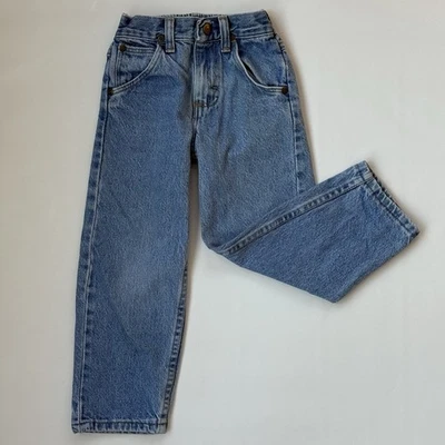 Pantalones de mezclilla azules de pierna recta lavados a la piedra Wranglers vintage años 80 90 niños niñas Foto 1 de 4
