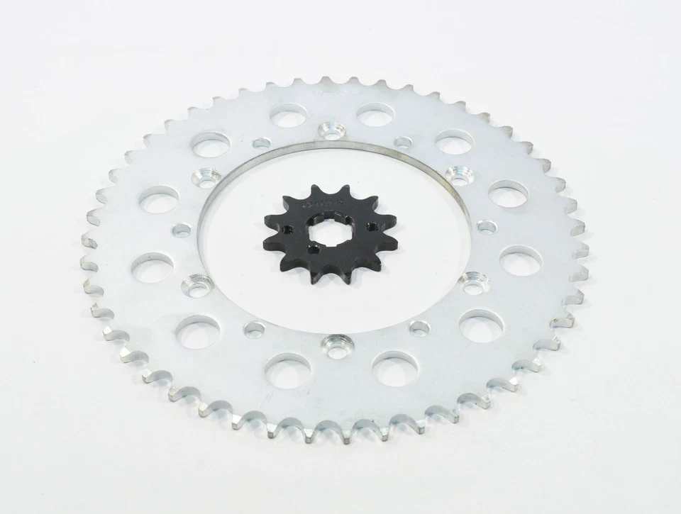 Kawasaki 95-06 KDX200, 97-05 KDX220 12 Tooth Front 48 Tooth Rear Silver Sprocket - Image 1 of 1