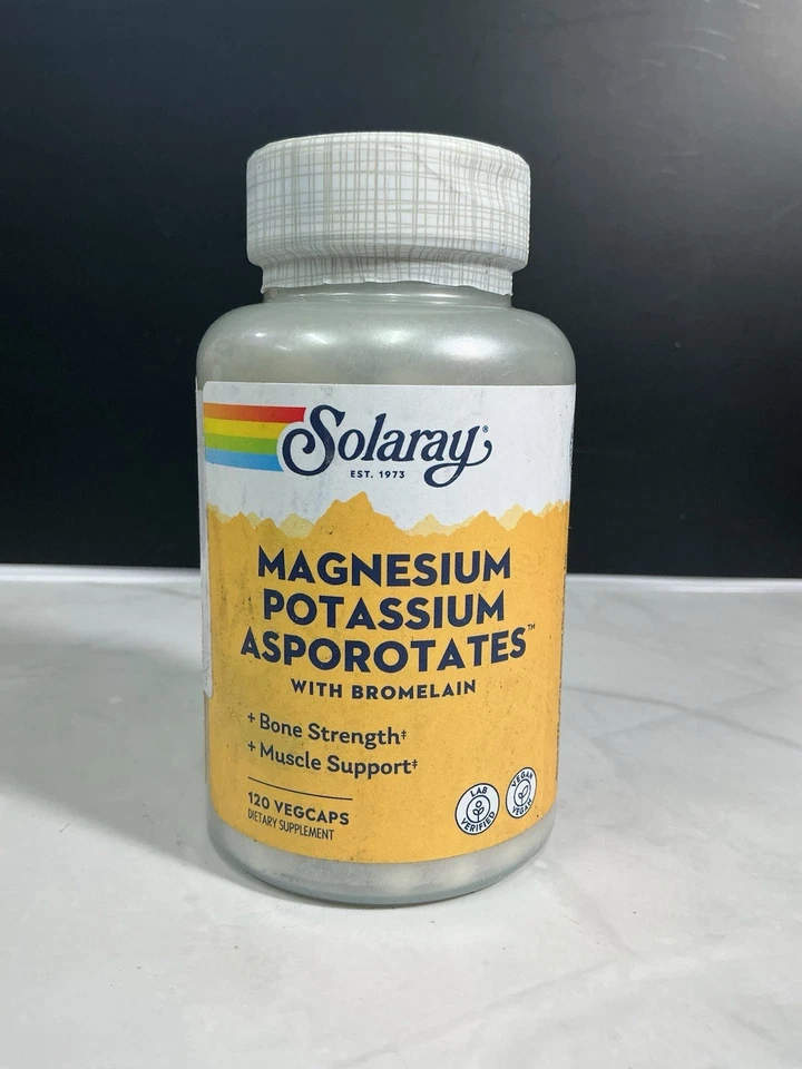 Solaray Magnesium and Potassium Asporotates With Bromelain Supplement 120 Count 076280045178