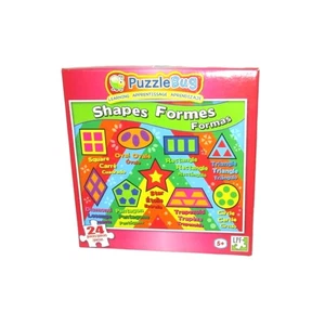Puzzle Bug Puzzle Learn About Shapes, 24 Pieces, English French Spanish - Picture 1 of 2