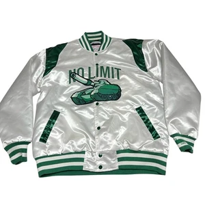 Headgear Classics Herren No Limit Records Master P weiß Satin Bomberjacke neu ohne Etikett - Bild 1 von 9