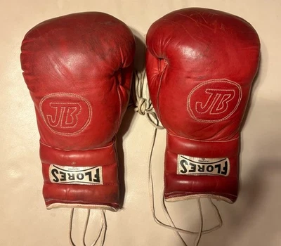 Guantes de Boxeo Flores Raros 14 OZ Cuero Rojo De Colección Hechos en EE. UU. Pelo de Caballo  Foto 1 de 3