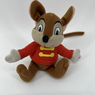 Vintage Disney Dumbo Timothy Q. Mouse Plush 4” Mattel Arcotoys 1990s Red Jacket - Image 1 of 4