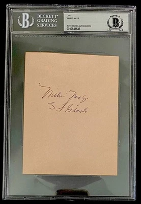 Willie Mays "San Francisco Giants" inscription Vintage signed JSA Beckett 4x6”. - Image 1 of 4