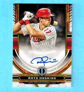 Rhys Hoskins On-Card Auto 2023 Topps Tribute GOLD #TA-RHO #d/75 B245 - Foto 1 di 2