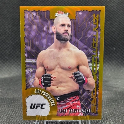 Jiri Prochazka 2025 Topps Finest UFC Intimidators Gold Refractor /50 #IT-7 - Image 1 of 2