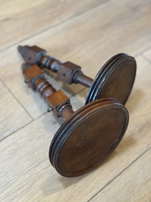 Pair Architectural Salvage Wood Corbels Spindle Turned Victorian Pieces Shelf  - Image 1 of 4