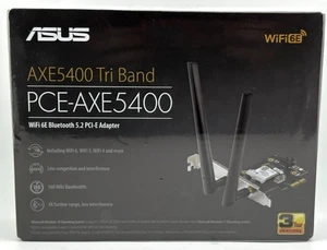 Asus PCE-AXE5400 AXE5400 Wi-Fi 6E Tri-Band PCI Express Bluetooth - Afbeelding 1 van 2