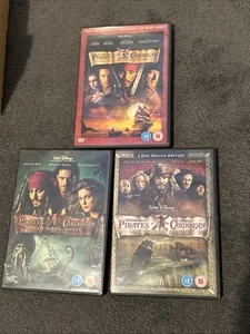 Pirates of the Caribbean Dvd 3-Film Adventure Collection Boxset Johnny Depp - Picture 1 of 5