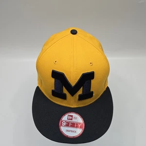 Michigan Wolverines New Era 9Fifty SnapBack Adjustable Hat Yellow - Picture 1 of 22